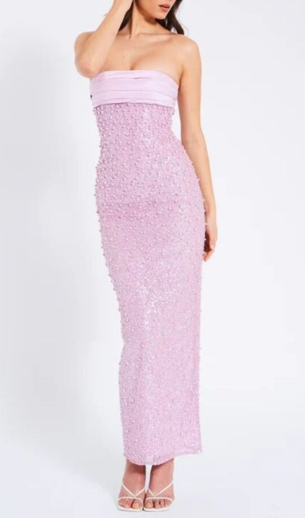 STRAPLESS SEQUIN MAXI DRESS – VIRAL PEARL AESTHETIC - OWNCI STRAPLESS SEQUIN MAXI DRESS – VIRAL PEARL AESTHETIC - OWNCI