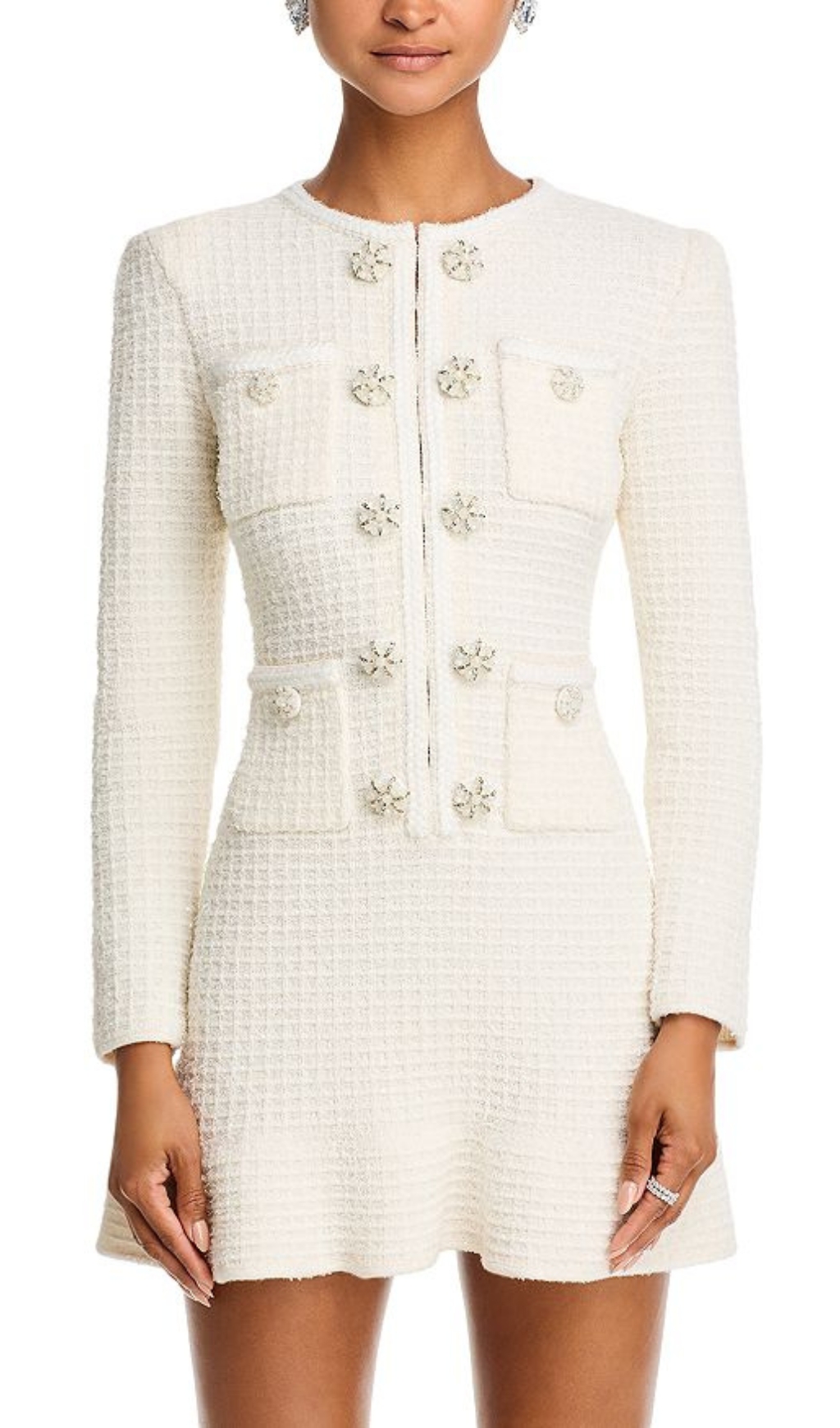 65999e1af0a115c1c9445601f606aa92.jpg Fashionslee Women Basia Tweed Long Sleeve Mini Dress