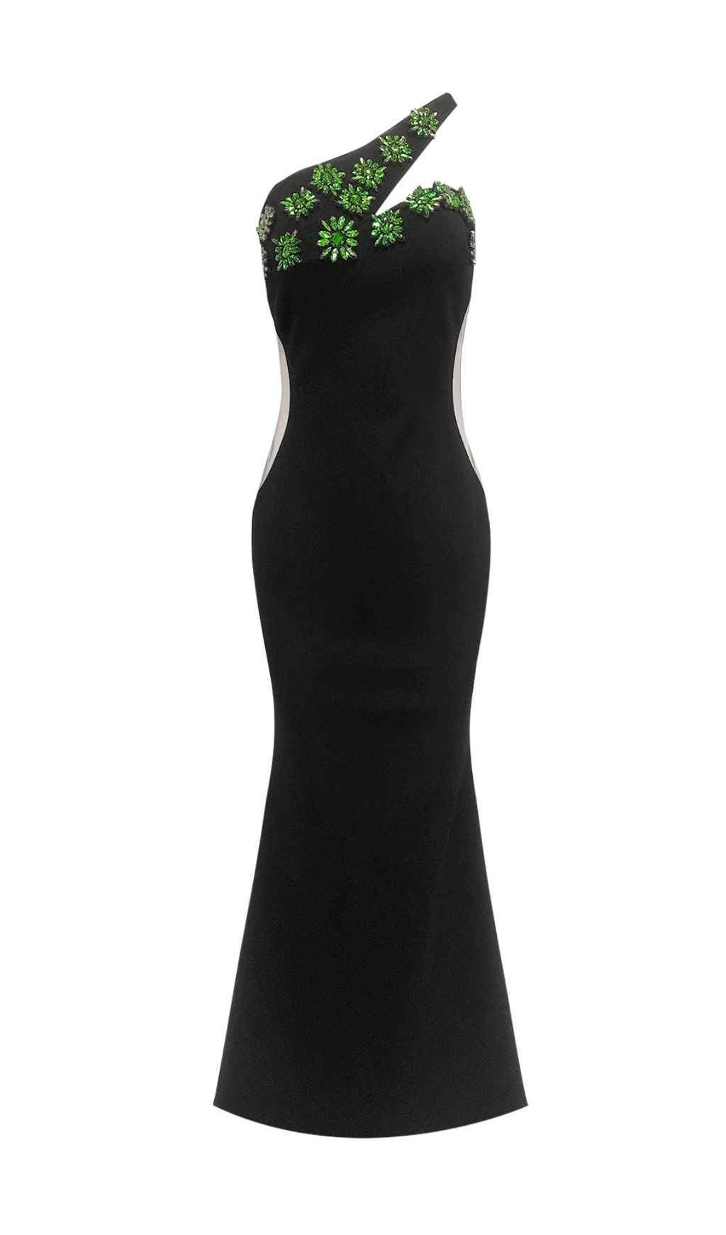 Fashionslee Women Fuji Black Diamante Bandage Maxi Dress