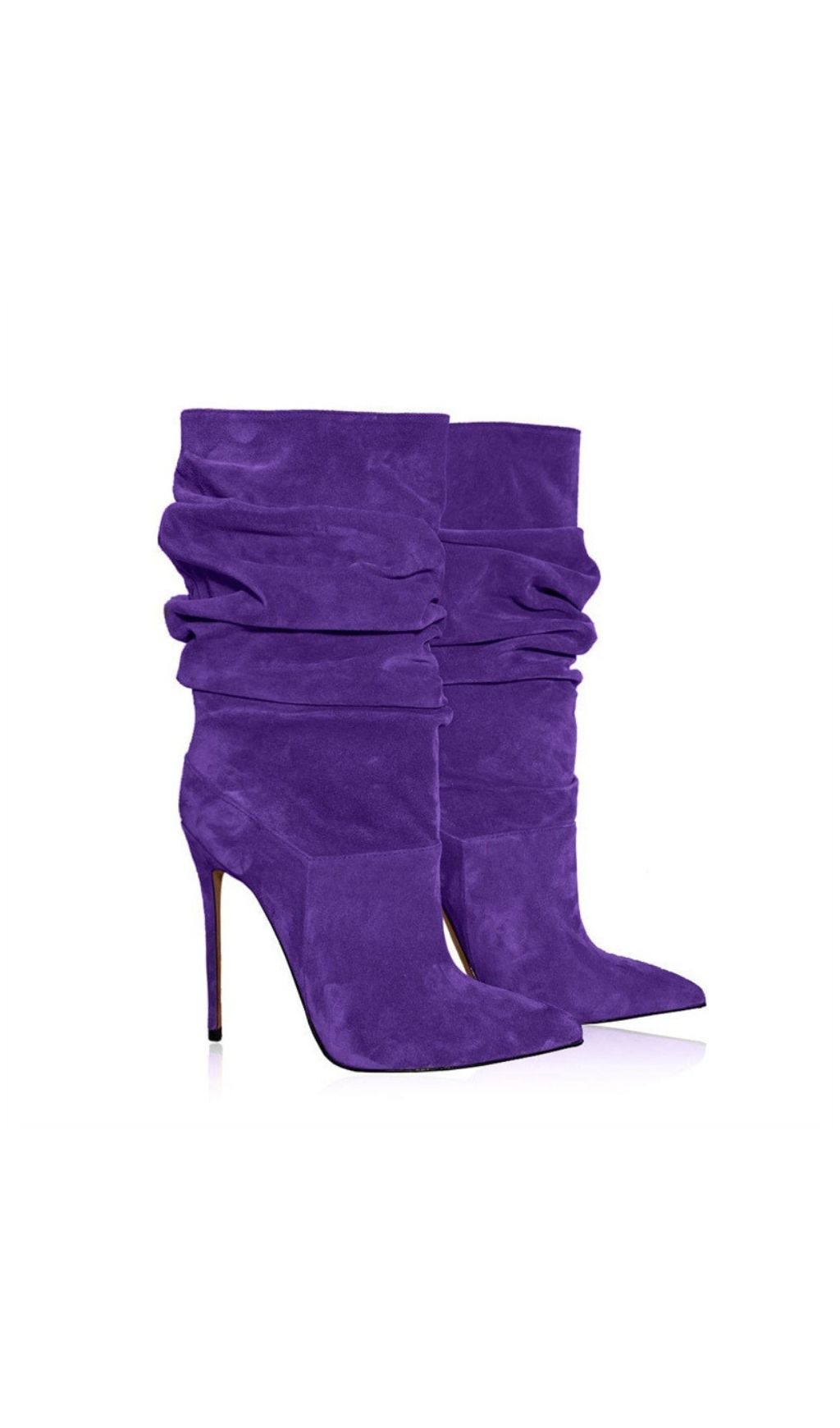 Fashionslee Women Katalin Purple High Heel Boots