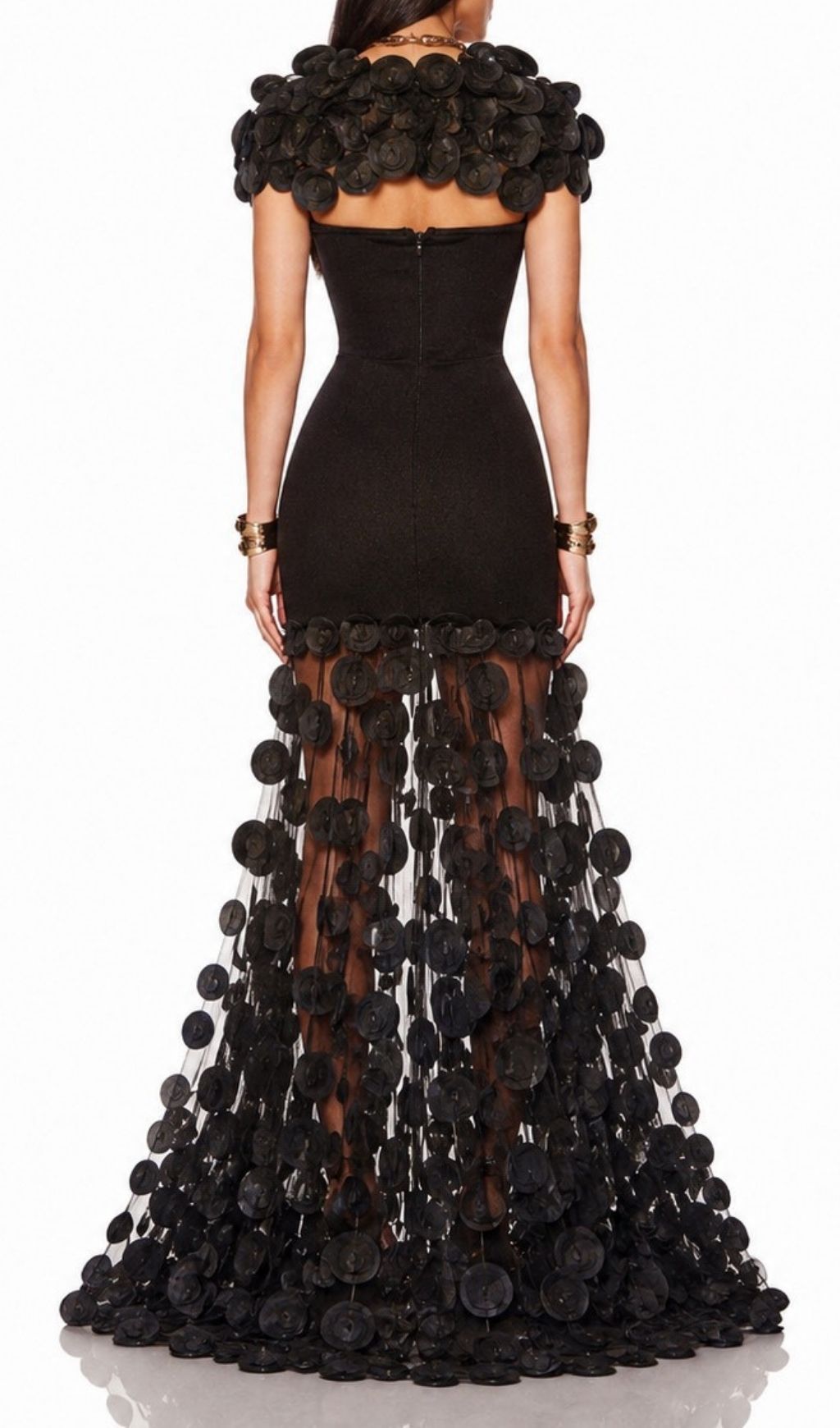 Fashionslee Women Koharu Black Bandage Maxi Dress