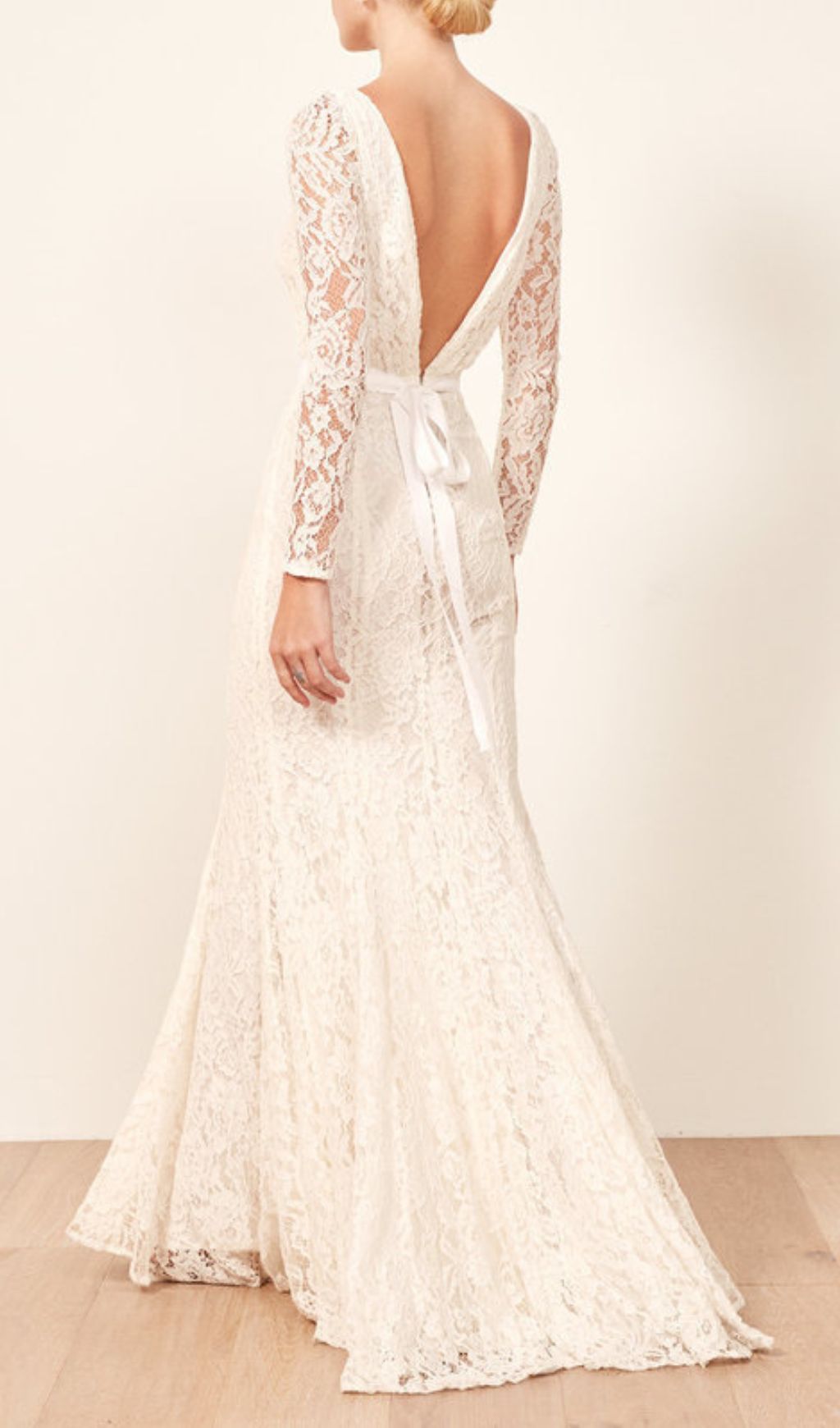 Fashionslee Women Haynes White Lace Long Sleeve Maxi Dress