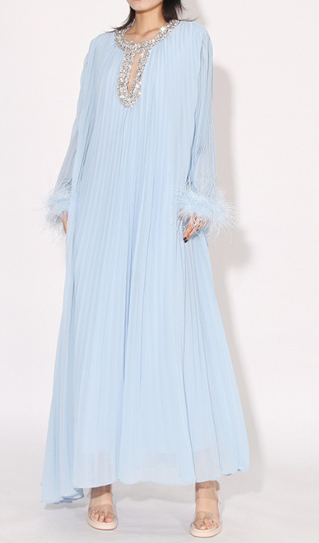 6606c8ffff7ccbfd42224f0017d72f0e.jpg Fashionslee Women Cierra Diamond Feather Long Sleeve Maxi Dress