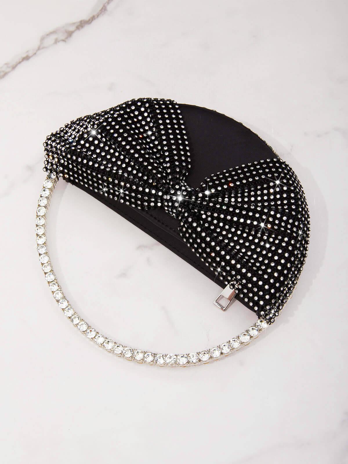 6648b741f3da4132c6375c57a22a1eff.jpeg Fashionslee Women Crystal Bow Clutch
