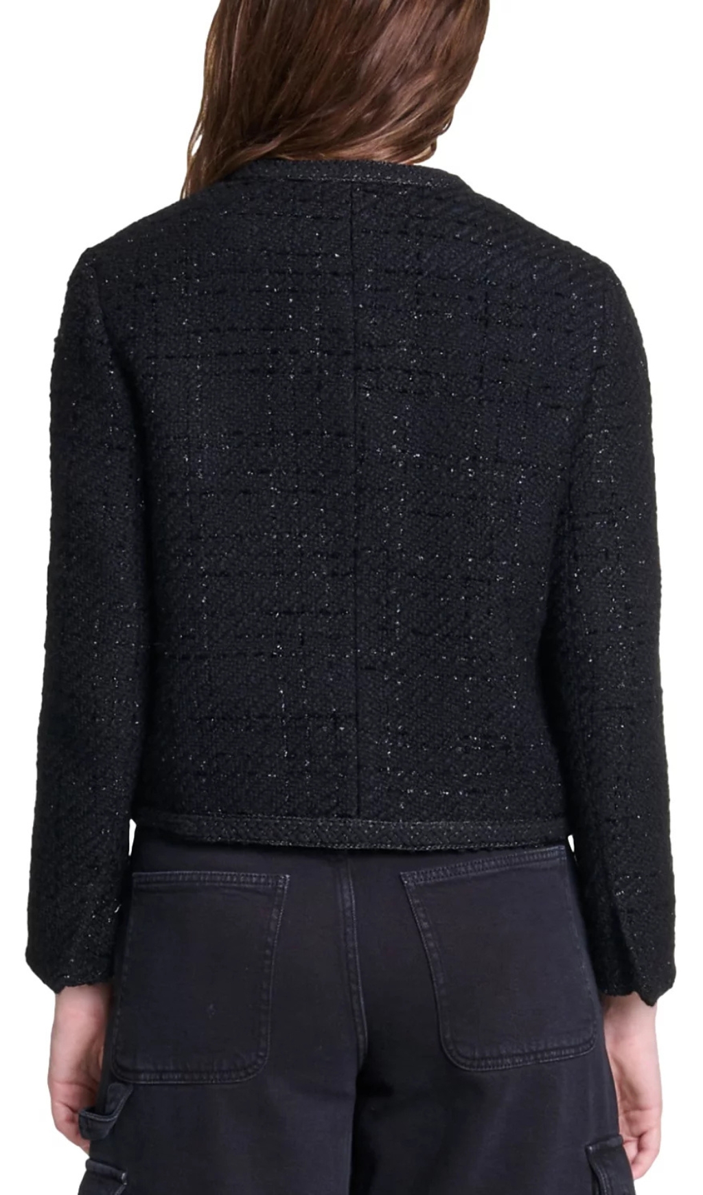 Fashionslee Women Vibleed Tweed Cropped Jacket