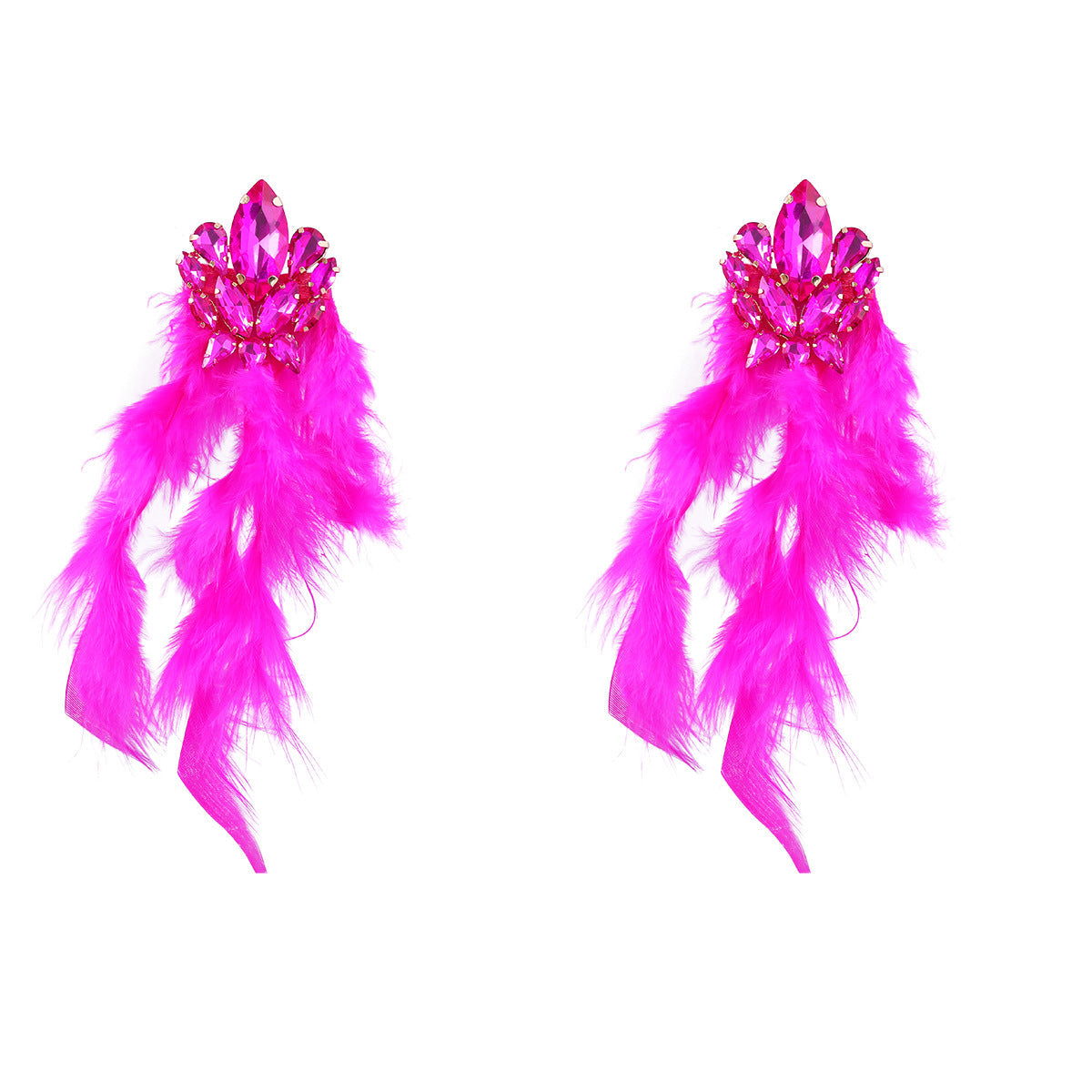 67500bbaee59ca1d16b02e19eff74859.jpeg Fashionslee Women Rhinestone Feather Earrings