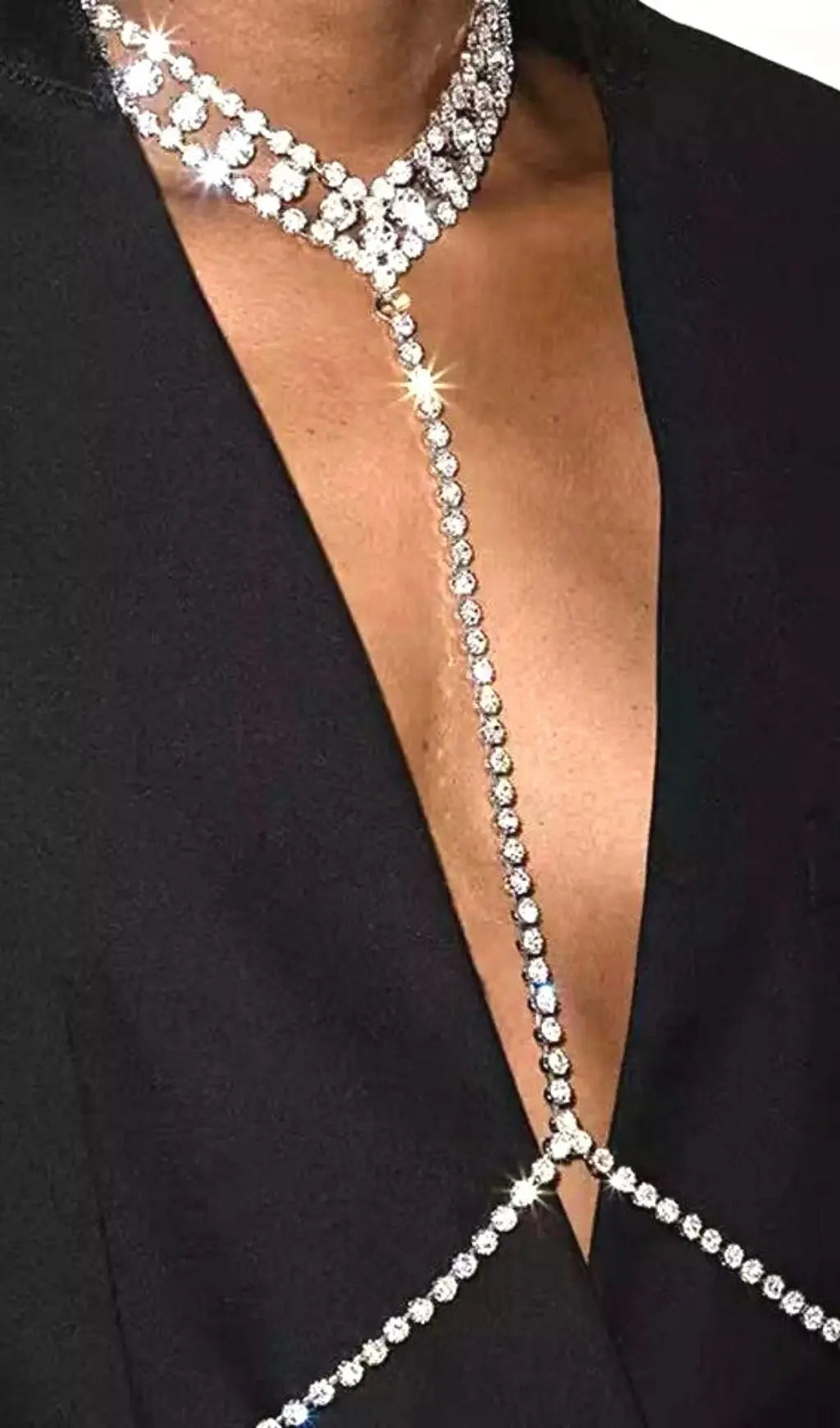 Fashionslee Women Crystal Body Chain