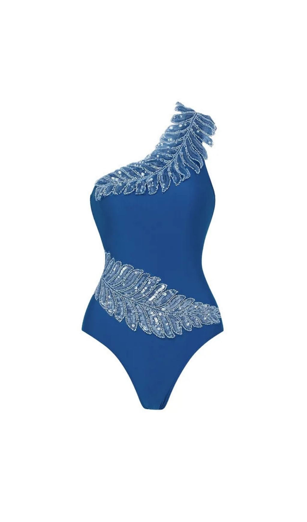 67a82bb7da59a9b8ffc51be900deff85.jpg Fashionslee Women Kristian Blue Sequin One-Piece Swimsuit & Sarong