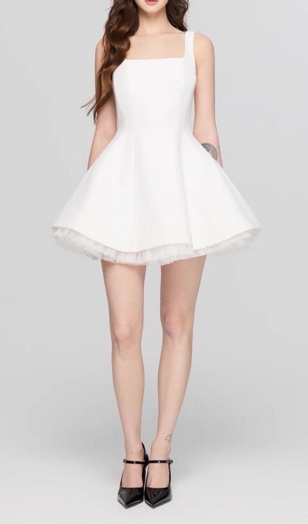 Fashionslee Women Karlie White Strappy Mini Dress