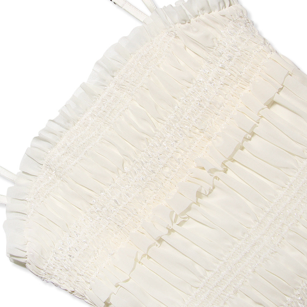 67bc0755048910d57915b87a1ed1d0c5.jpeg Fashionslee Women Ivory Sequin Pleat Maxi Dress