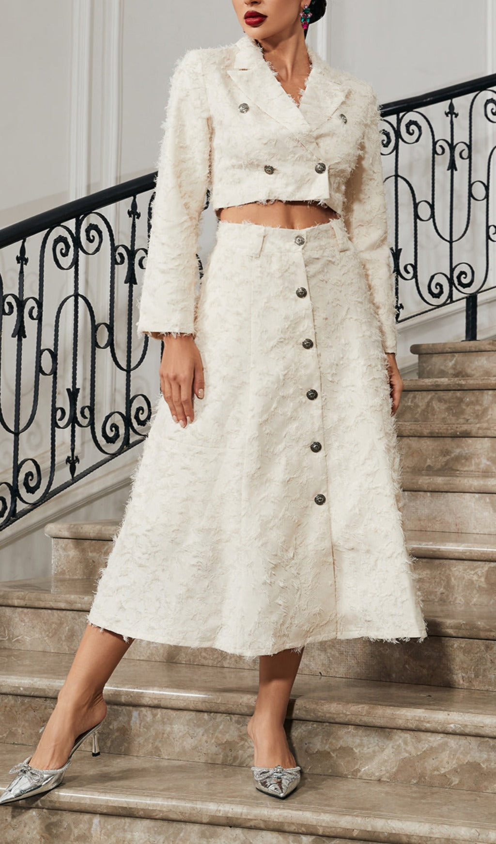 Fashionslee Women Fringe Skirt Set
