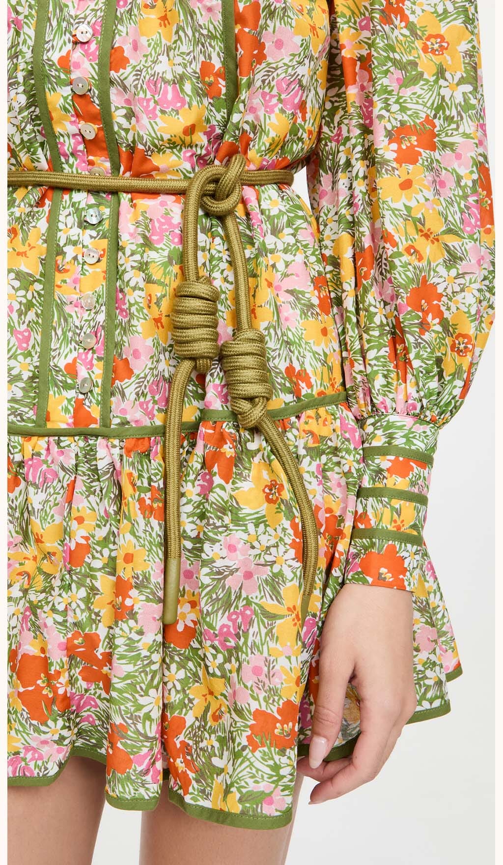 6848cceca7aa1dda7234f821b7b53c77.jpeg Fashionslee Women Floral Print Lace-Up Midi Dress In Autumn Leaves