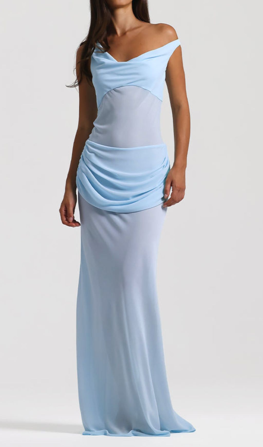 Fashionslee Women Istas Blue Corset Maxi Dress