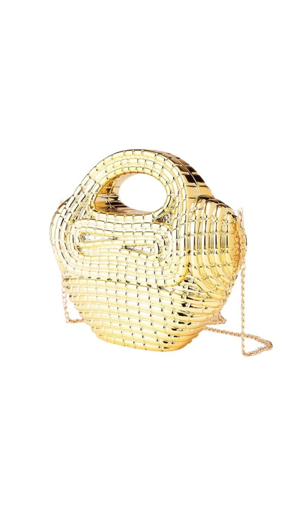 6883a7f707cfe46c01665275d3fae747.jpg Fashionslee Women Raxelyn Gold Sculpted Grid Bag
