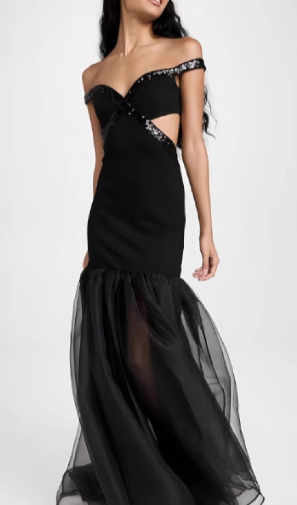 Fashionslee Women Dosia Black Bandage Maxi Dress