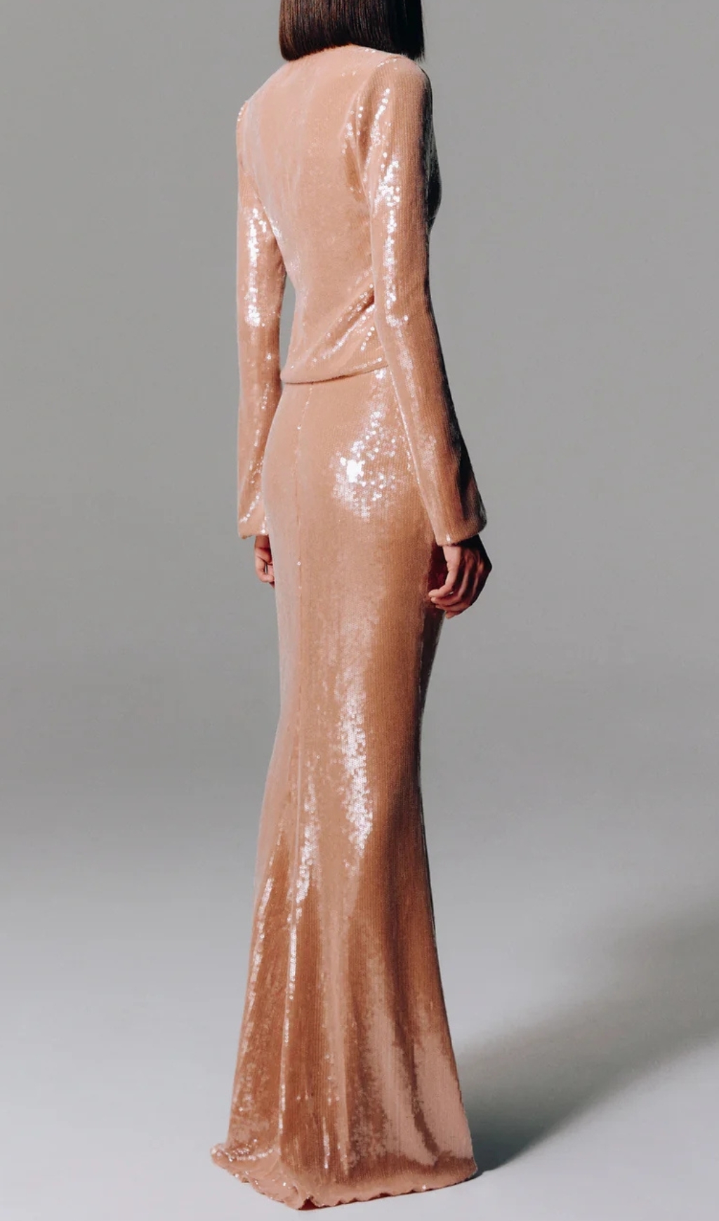 68e6e9503e4abe2127b7e36bbfa74232.jpg Fashionslee Women Emme Beige Sequin Skirt Set