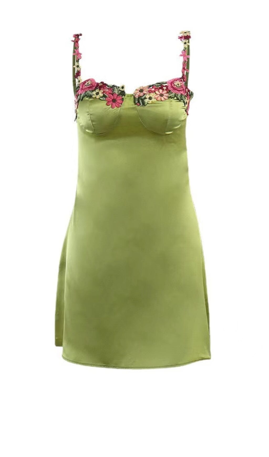 68f32ad9f5415fa7b3222dbe2b621bdc.jpeg Fashionslee Women Floral Strap Satin Dress
