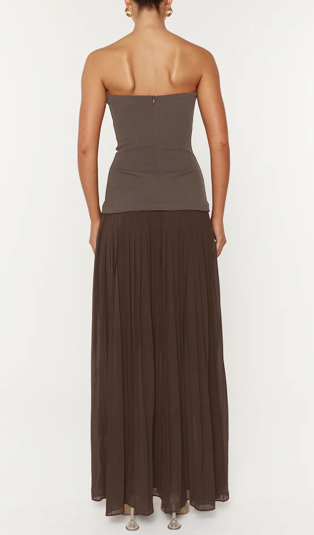 69181006720d12d27c5f594c73e7b0f0.jpg Fashionslee Women Isoke Strapless Patchwork Maxi Dress