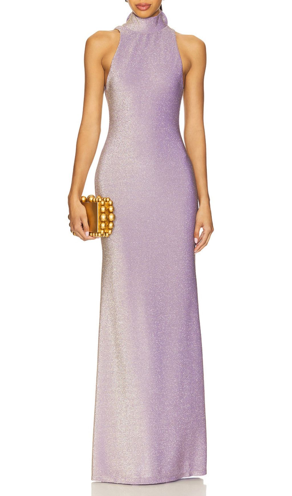 Fashionslee Women Jaidyn Purple Halter Flower Backless Maxi Dress