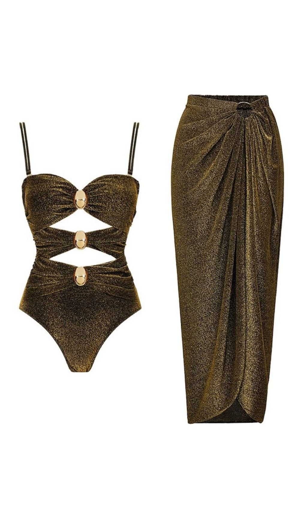Fashionslee Women Katerina One-Piece Swimsuit & Skirt