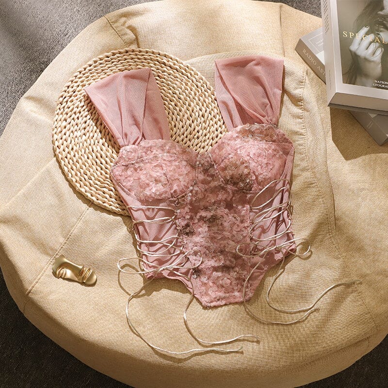 6a29d7cf2edcd0eb24c2d118467d15fa.jpeg Fashionslee Women Floral Embroidery Lace Up Corset Top