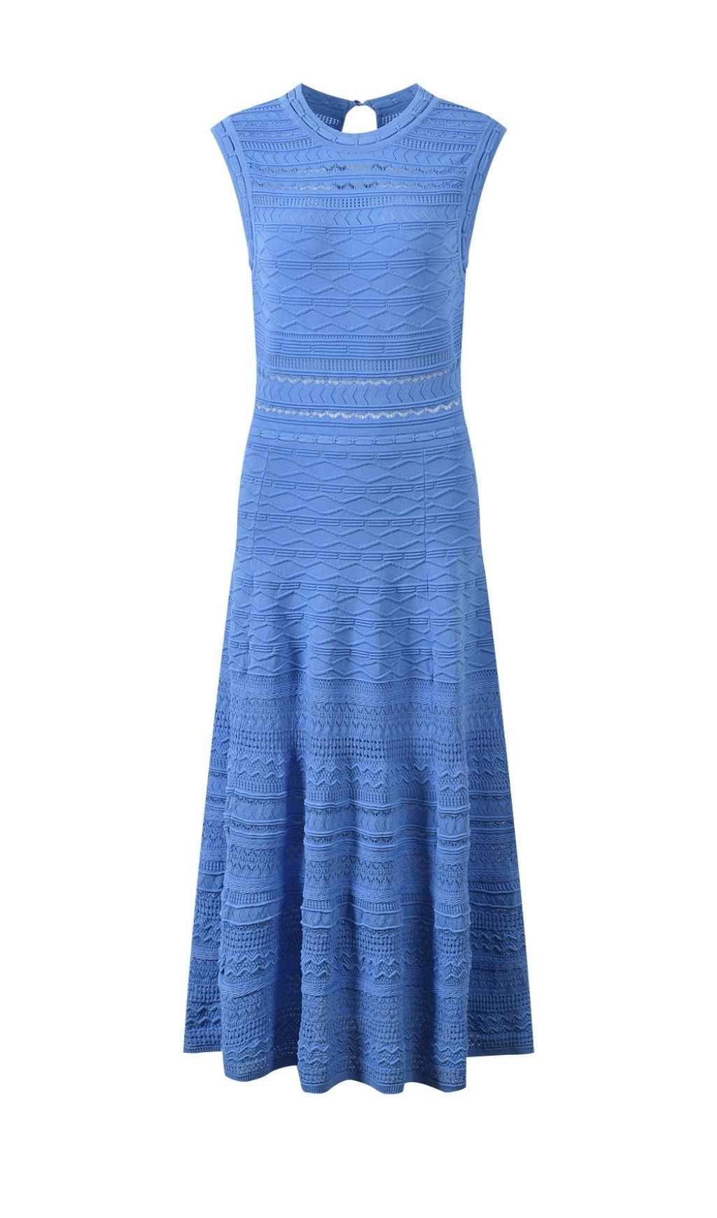 Fashionslee Women Karinna Blue Knit Midi Dress