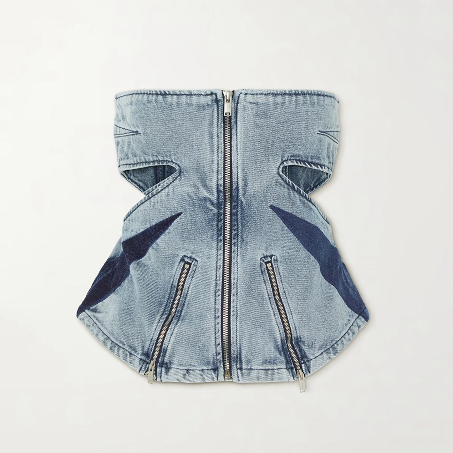 6ab2c559e6bab7f40e4231dc029eadcd.jpeg Fashionslee Women Patchwork Zip Denim Top