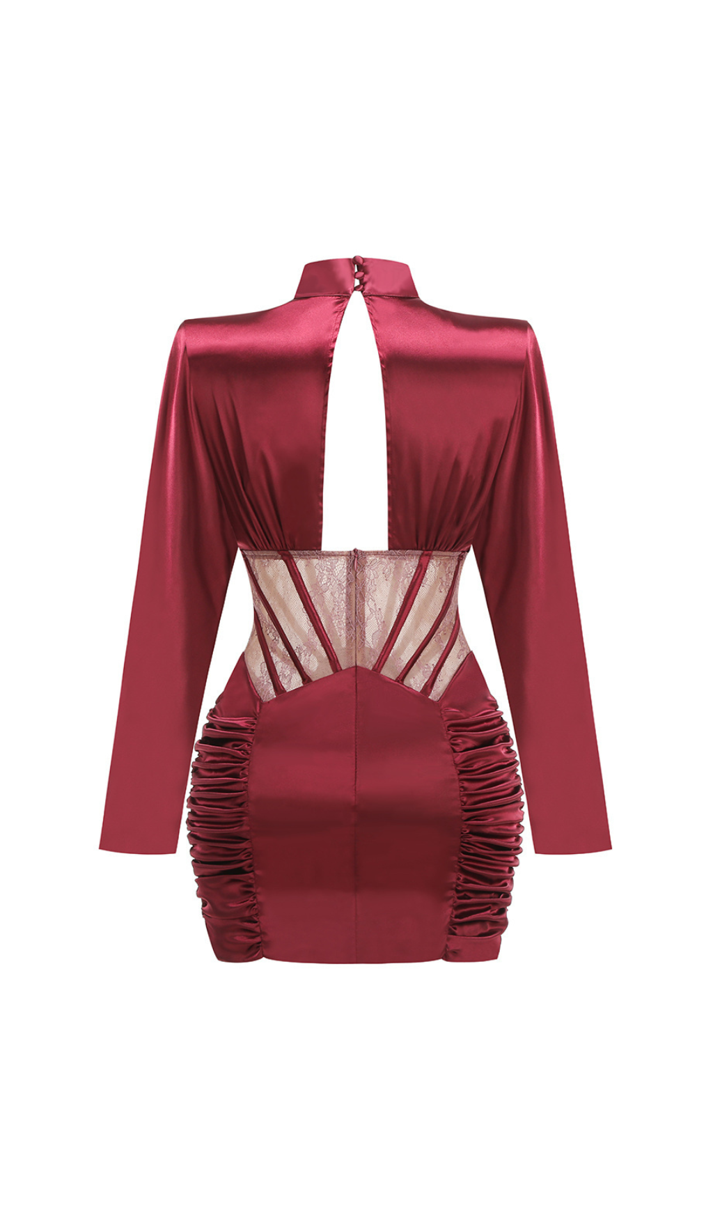 Fashionslee Women Hebe Corset Long Sleeve Mini Dress