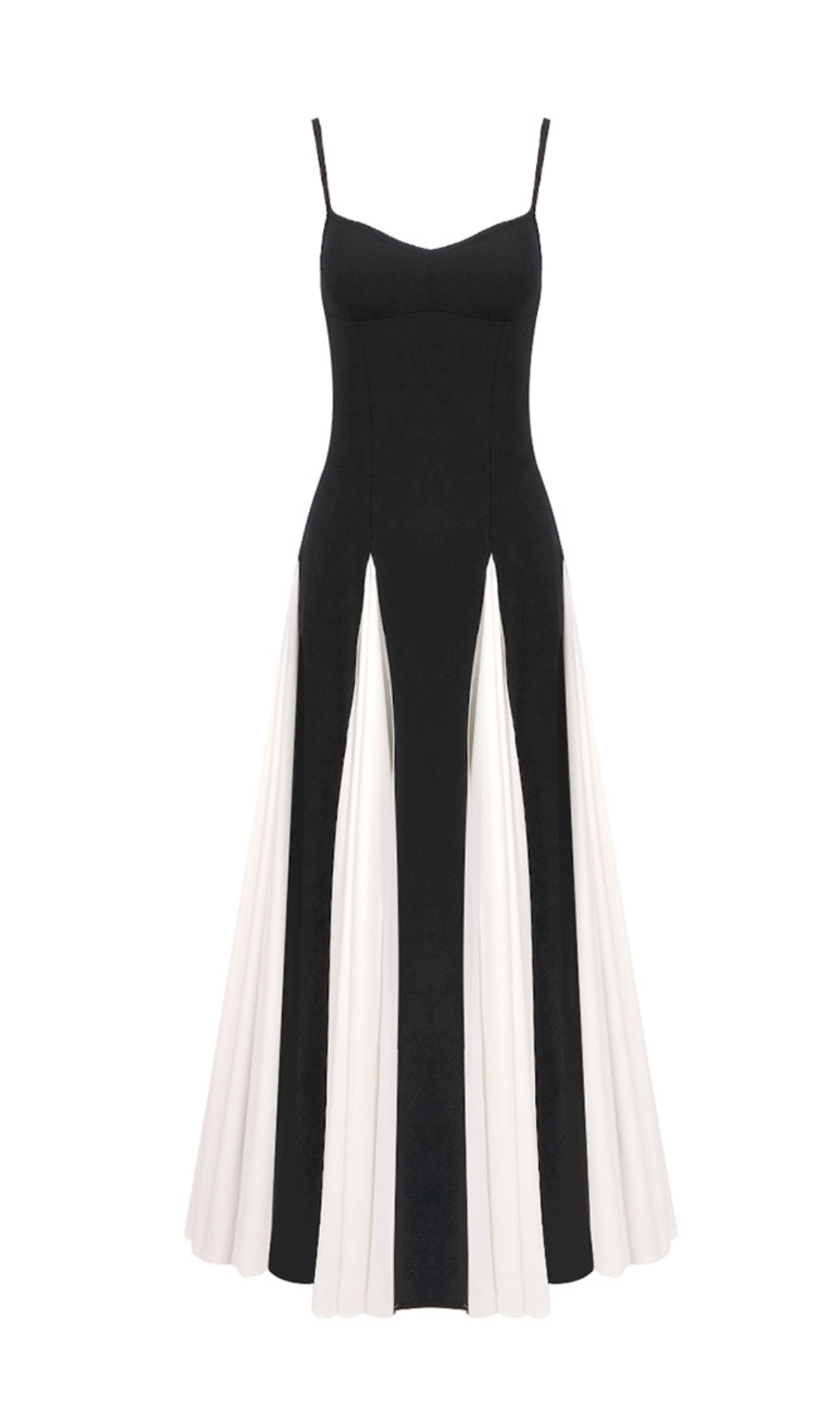 6b189bec25349e818682c2b8681d13c1.jpg Fashionslee Women Brynna Black White Patchwork Maxi Dress