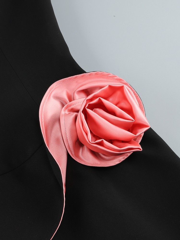 6b3242eb5fac1693687671188c5c72ce.jpg Fashionslee Women Brynlee Black Strapless Flower Mini Dress