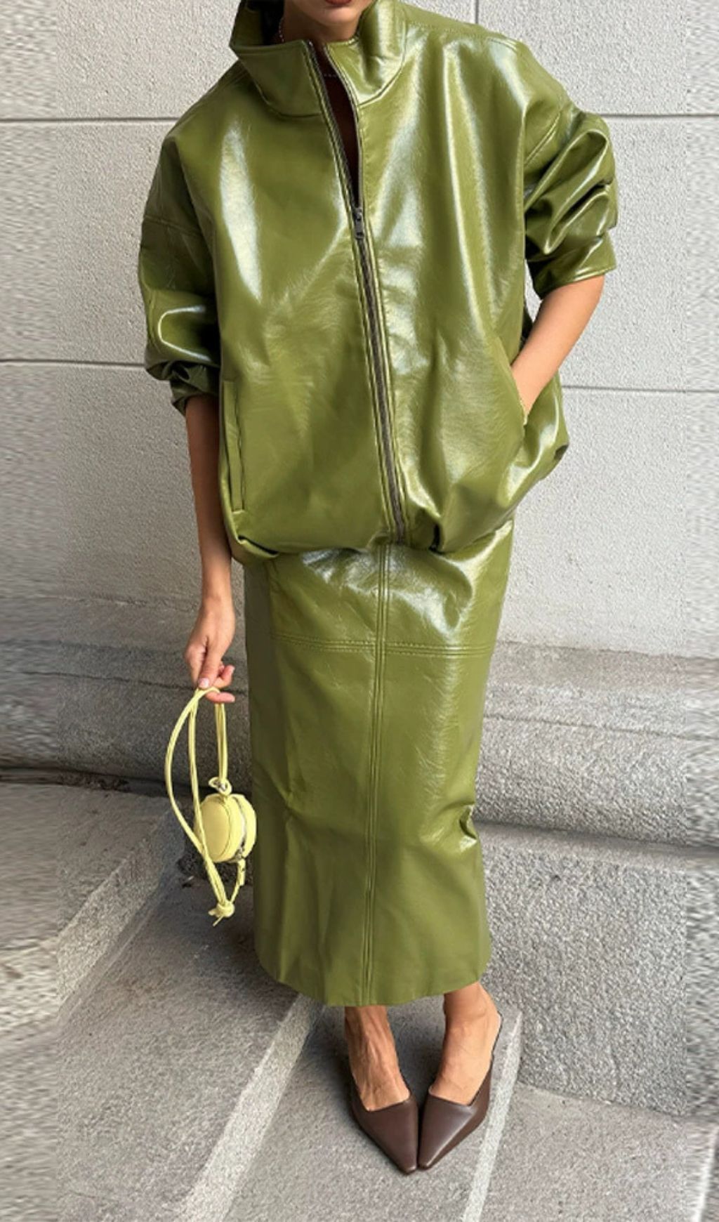 6b4c478e268c5a37a4f39d24aa0ec5c0.jpg Fashionslee Women Jehan PU Leather Two-Piece Set