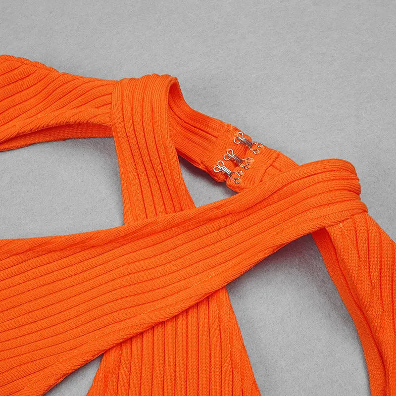 6b56246a05b231e2c2668413bed5d8a8.jpeg Fashionslee Women Orange Cross Hollow Out Backless Maxi Dress