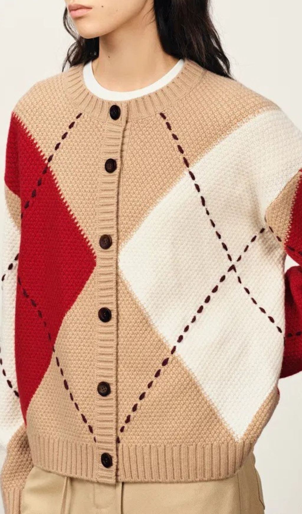 6bcb480f8bc85b5f0a9be99436ba7d30.jpg Fashionslee Women Juno Color-Blocking Knitted Cardigan