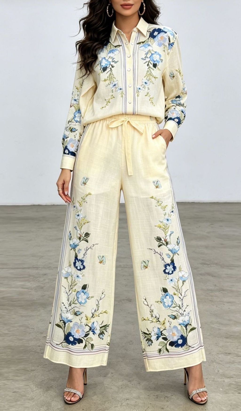 Fashionslee Women Kita Floral Printed Two-Piece Set