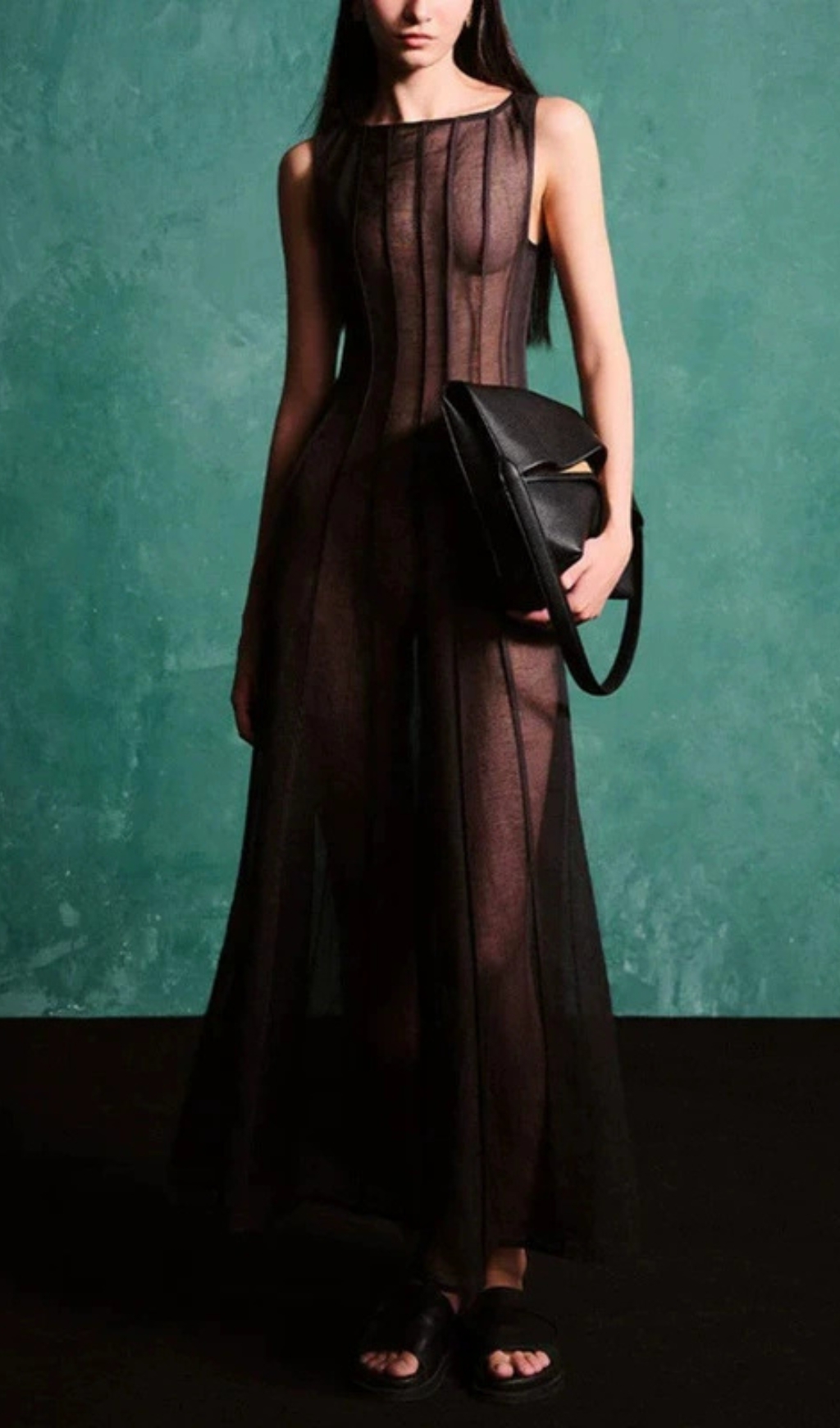 6c11bac9664b30c250279e680bc0c184.jpg Fashionslee Women Elva Sleeveless Mesh Maxi Dress