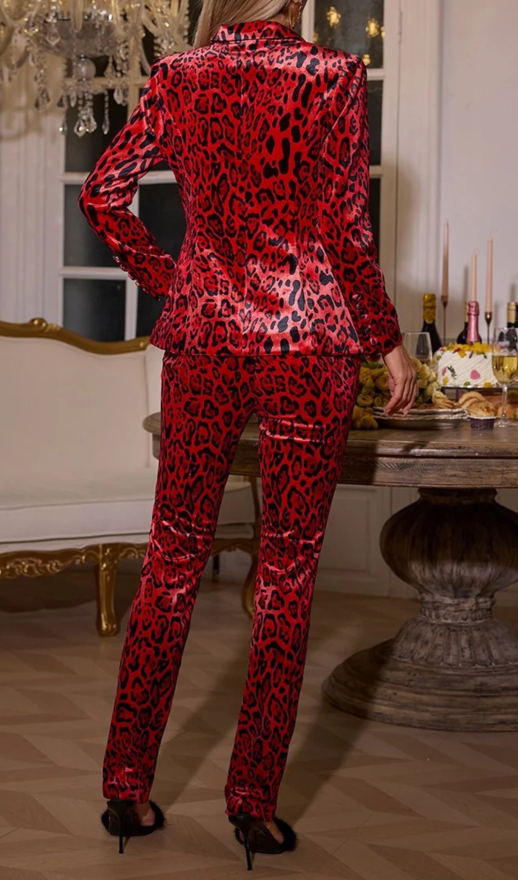 6c173e2d1eb478bd7fdb9ccc524454d7.jpg Fashionslee Women Cliff Red Long Sleeve Leopard Blazer Set
