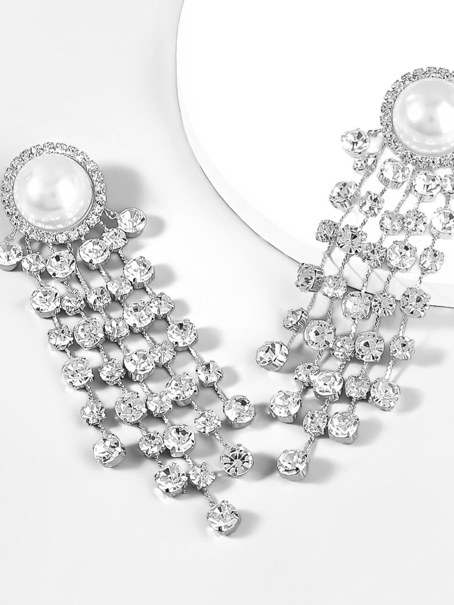 6c1b4776e93d82c1cf0012582eb7e097.jpeg Fashionslee Women Pearl Crystal Tassel Earrings