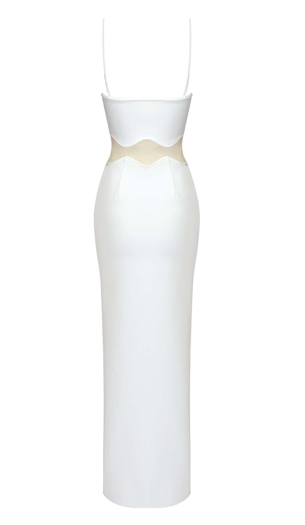 6c28aa7120161d2a6f02eb59454ed250.jpeg Fashionslee Women Scalloped Mesh Insert Maxi Dress In White