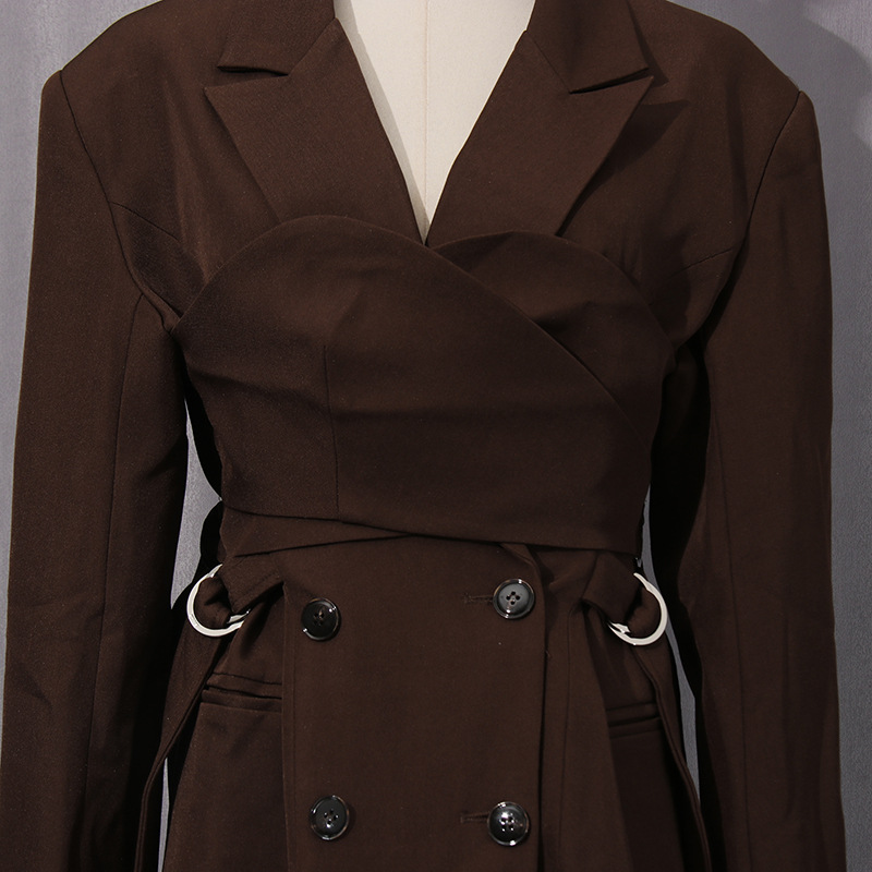 6c372aabbbabae2107552fcde91dd9c8.jpg Fashionslee Women Gitel Brown Blazer