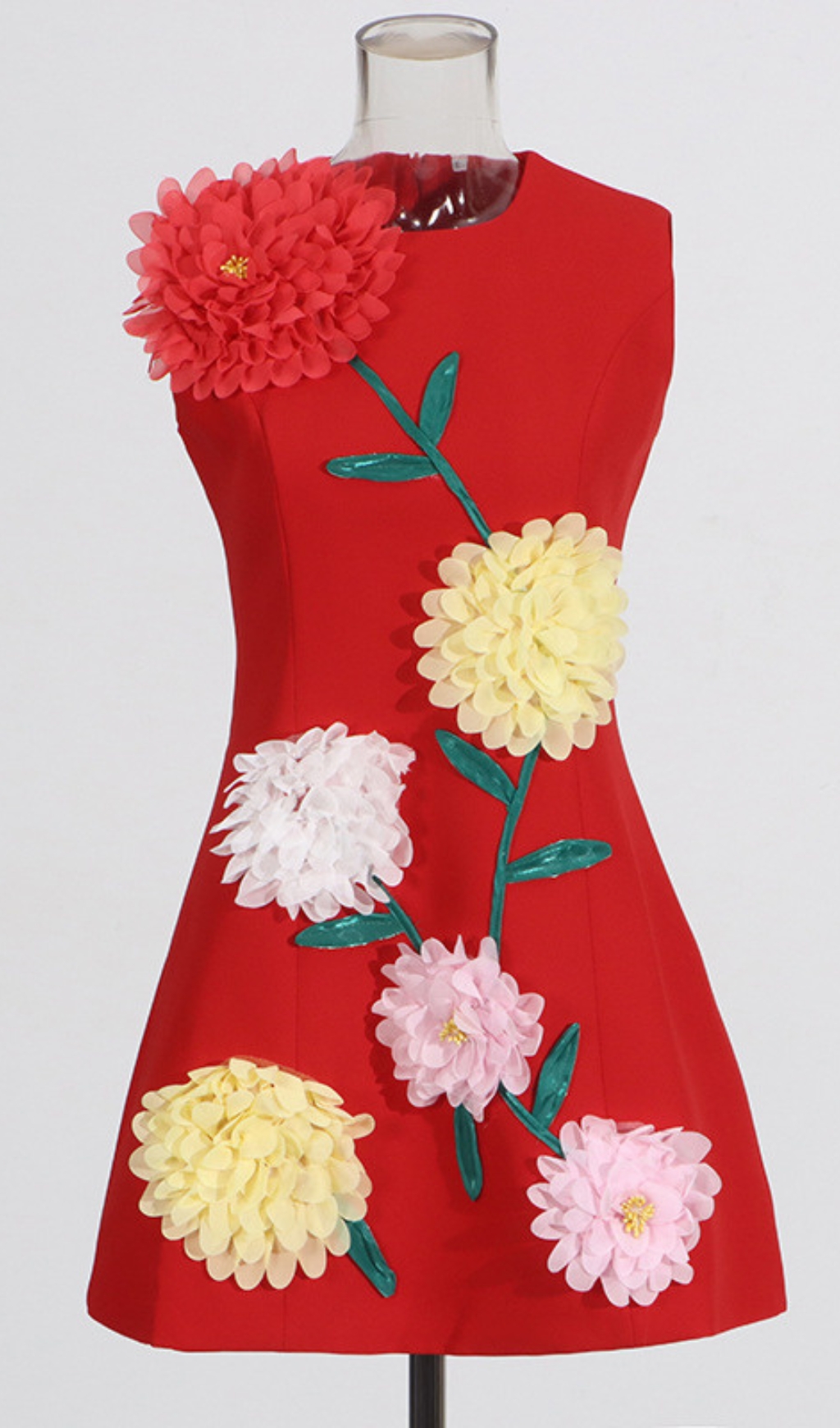 VINTAGE VIBES ERICA RED FLORAL MINI DRESS - OWNCI VINTAGE VIBES ERICA RED FLORAL MINI DRESS - OWNCI