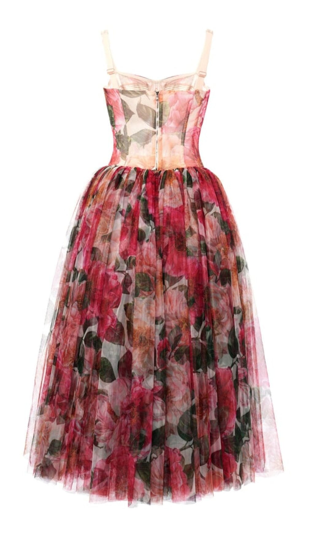 6cdc280c7bfa28bd127a2cda77082554.jpeg Fashionslee Women Floral-Print Corset Midi Dress In Pink