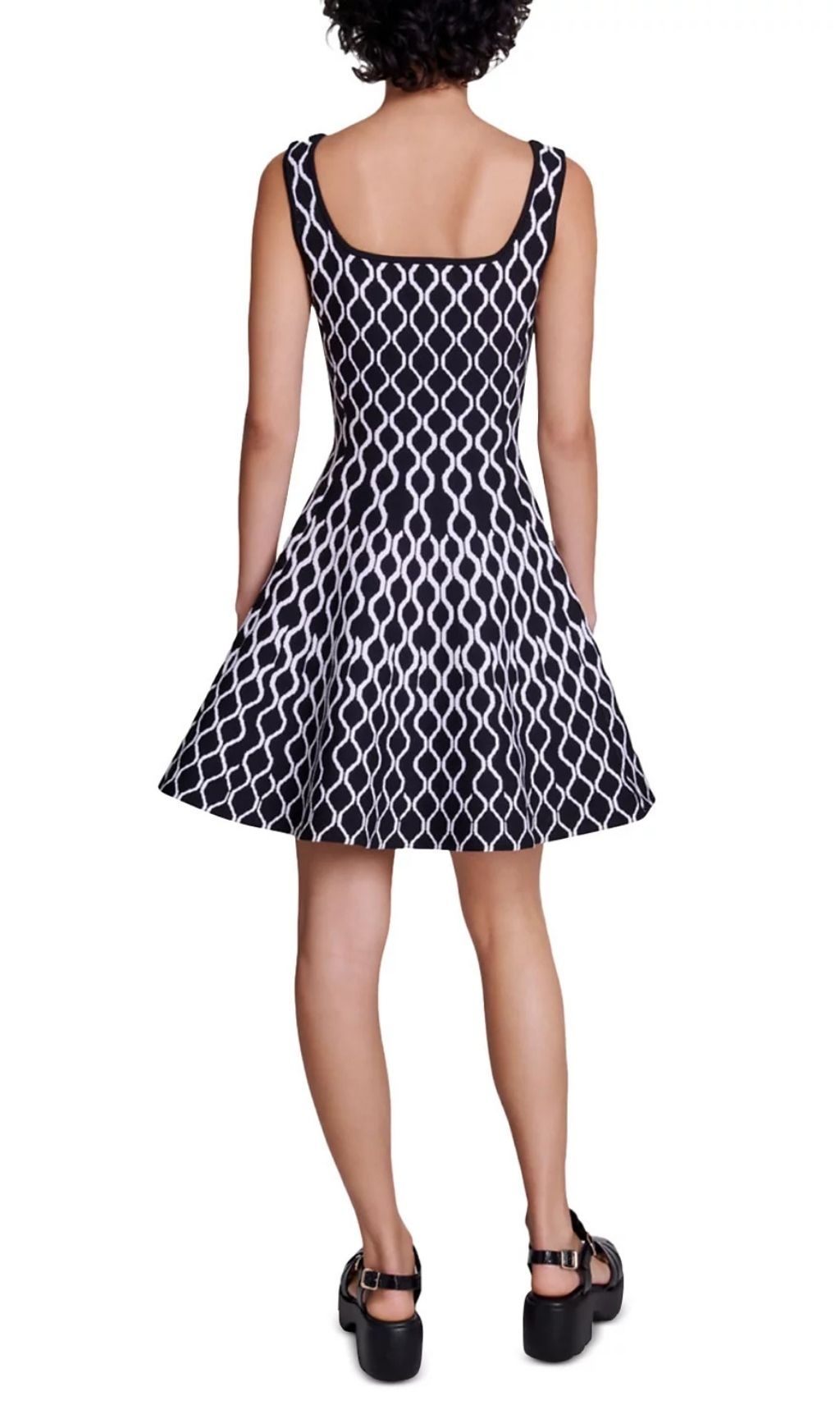 Fashionslee Women Russel Graphic Knit Skater Dress