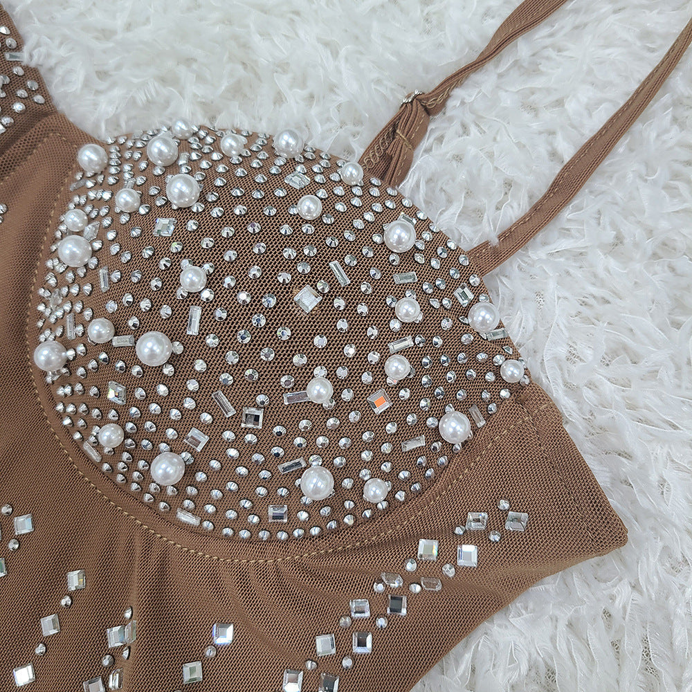 6d23af6bc1e45b604290785392d735e7.jpeg Fashionslee Women Rhinestone And Pearl Studded Maxi Dress