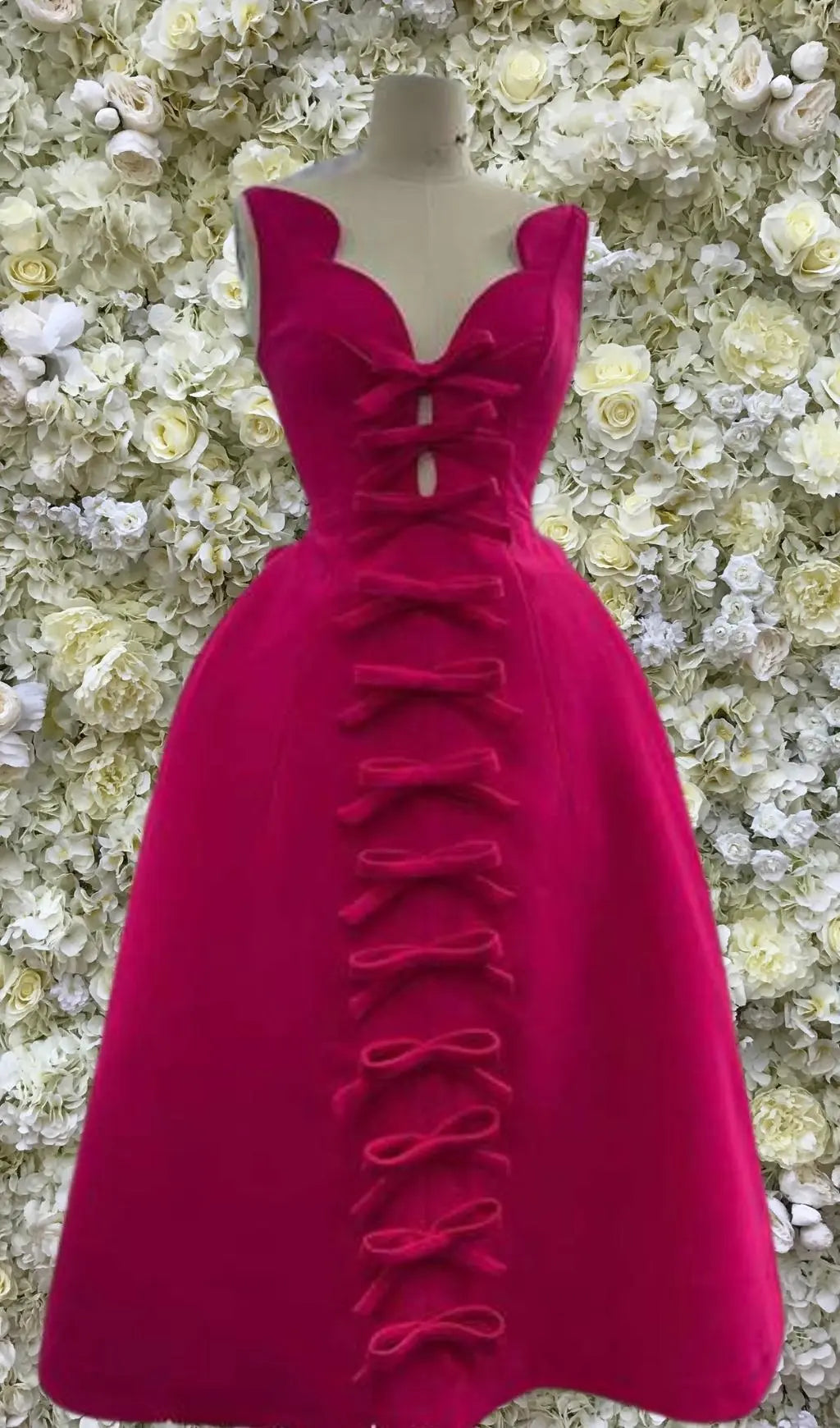 6d57c56885599070c055029a27da1820.jpeg Fashionslee Women Pink Bowknot Strappy Midi Dress