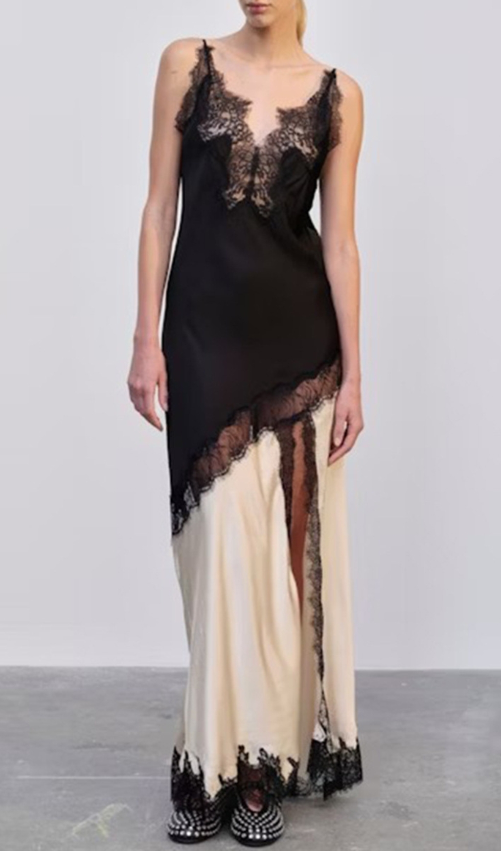 Fashionslee Women Easter Black Lace Maxi Dress