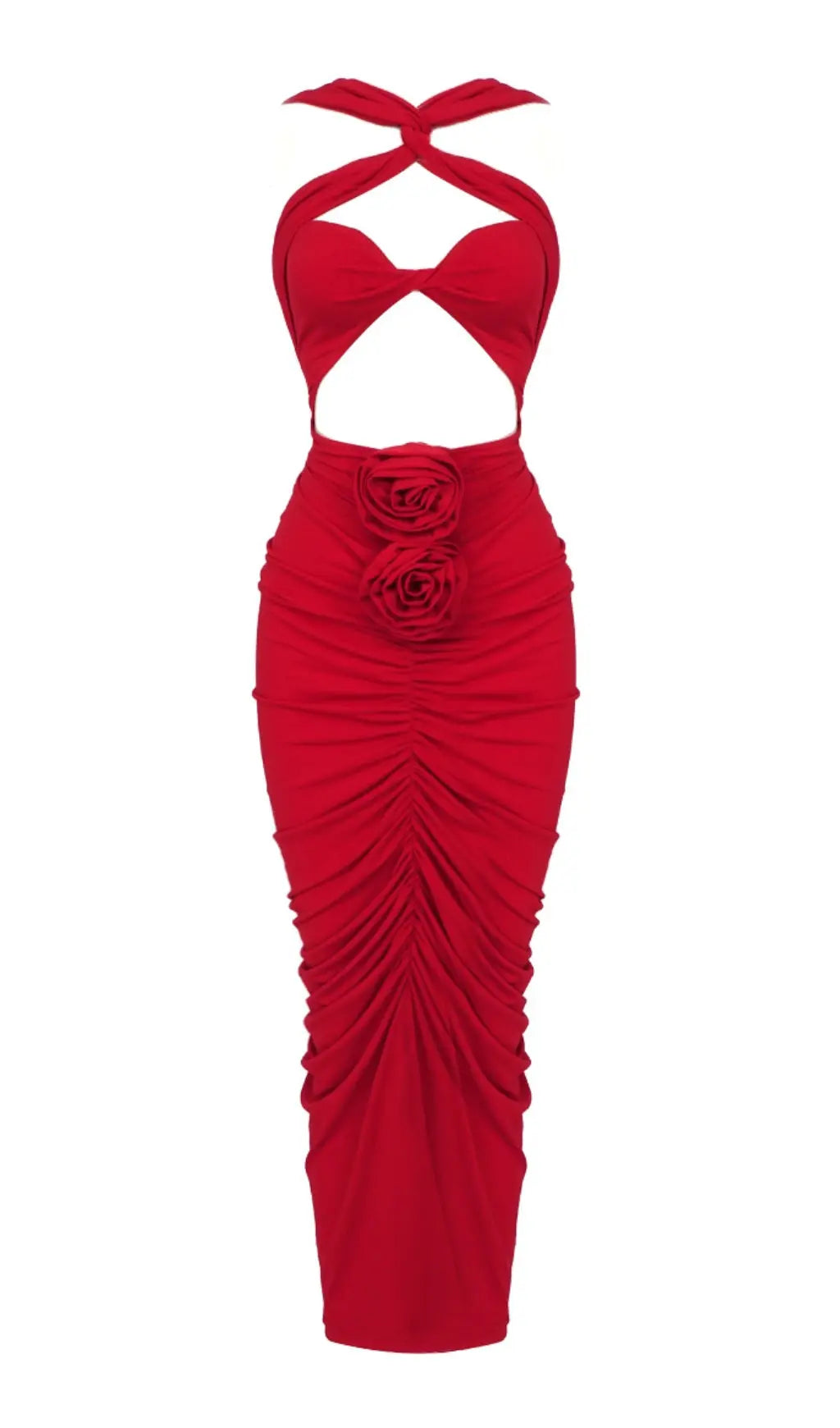 6d90f3496b9bb3606762e2f2e08d5ef8.jpeg Fashionslee Women Halter Cut Out Maxi Dress In Red