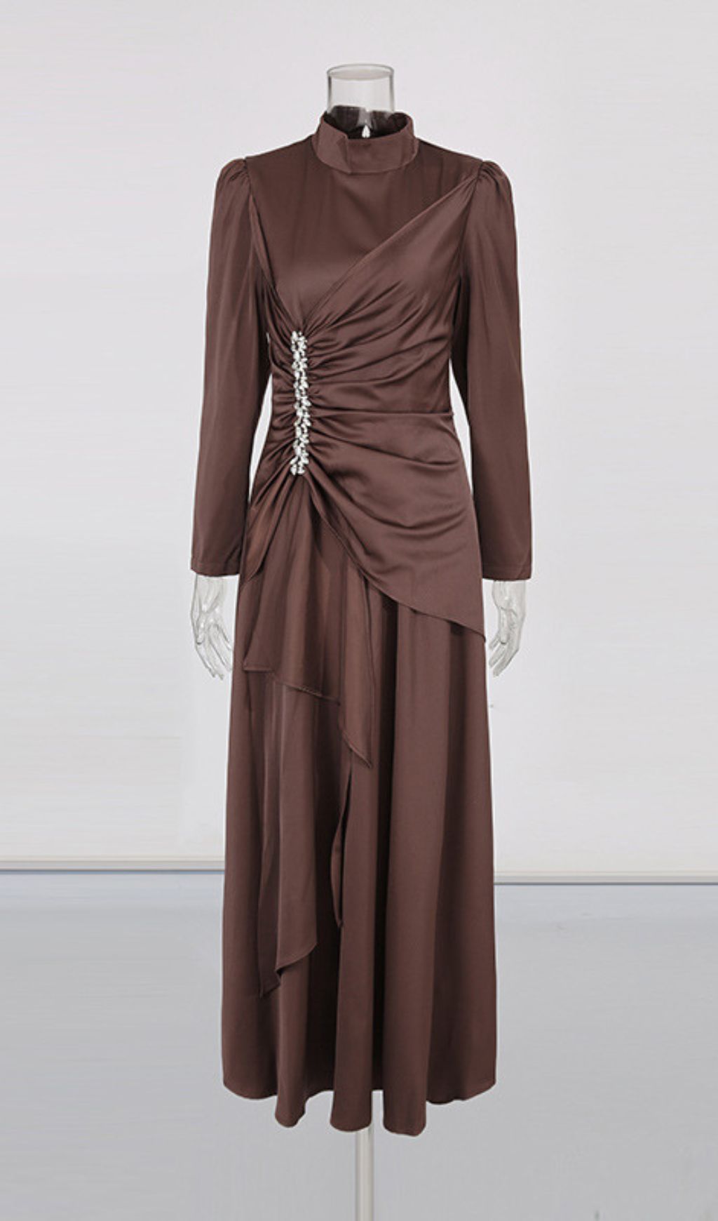 Fashionslee Women Izdihar Diamante Long Sleeve Maxi Dress
