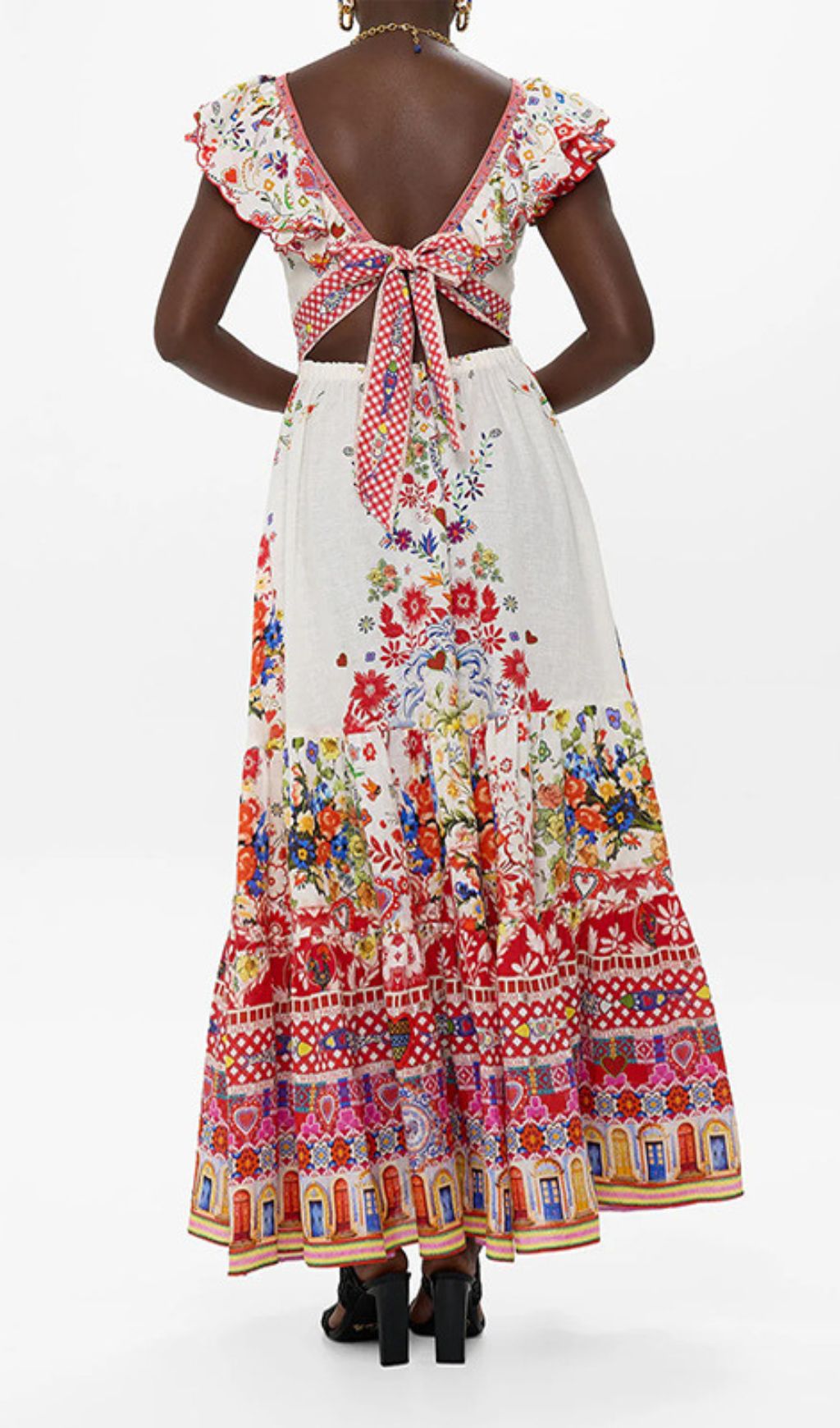 6dd0d2b74f8a5925d99225062494a328.jpg Fashionslee Women Daria V-Neck Printed Maxi Dress