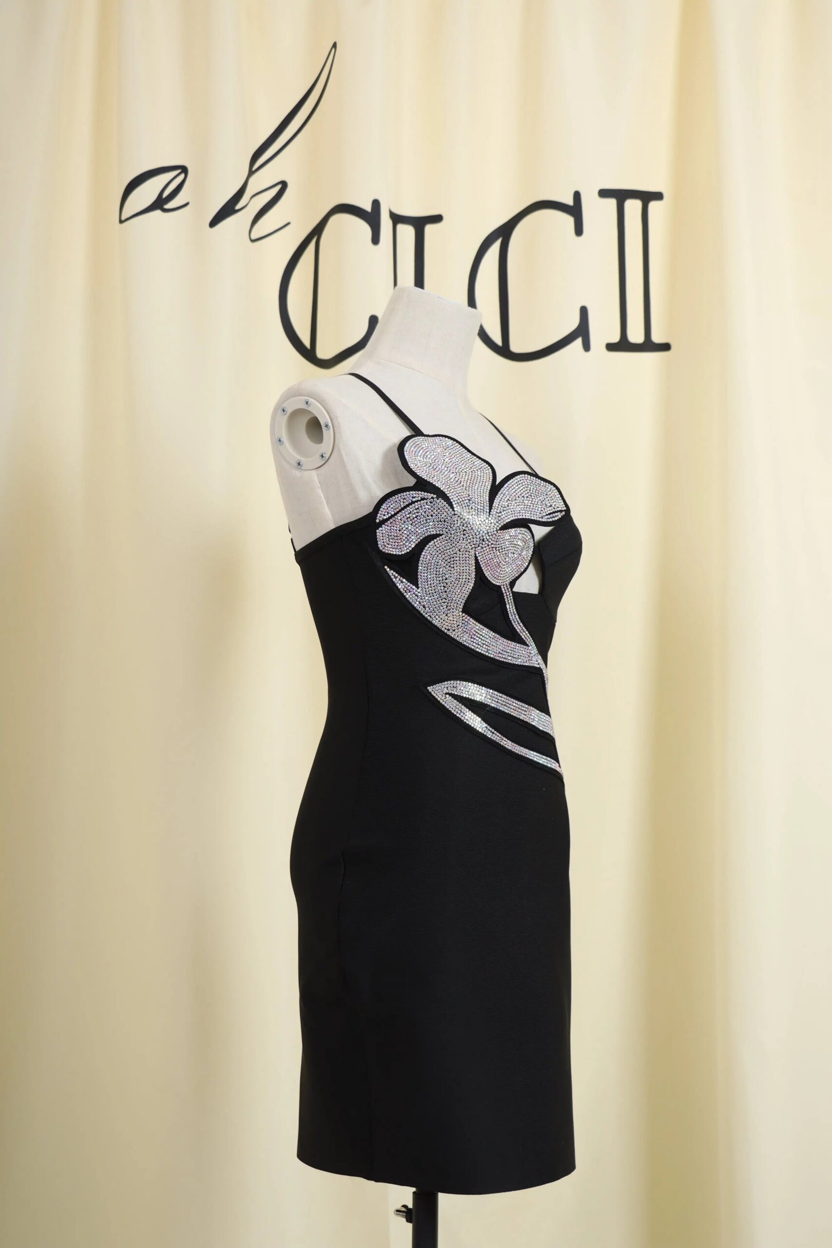 CRYSTAL VIRAL BANDAGE MINI DRESS - OWNCI CRYSTAL VIRAL BANDAGE MINI DRESS - OWNCI