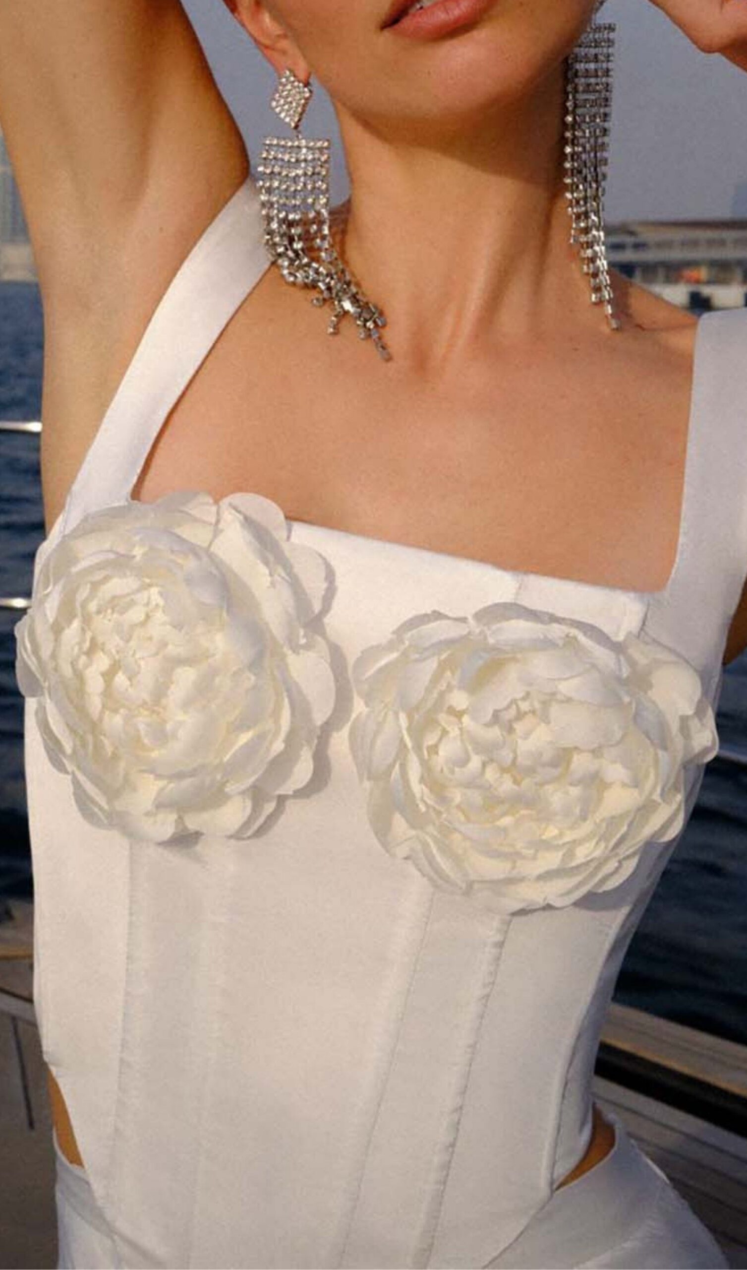 6e2d6cf5425e06758e08209a2524bc43.jpeg Fashionslee Women Roses Embelished Corset Two Pieces Set